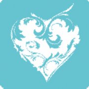 Трафарет Сердце в фигурном узоре #1 [11.2]